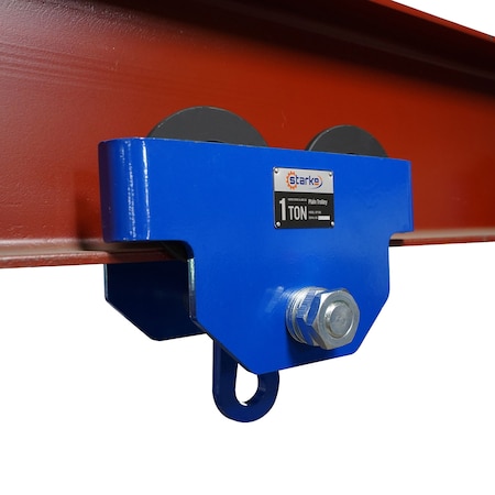 Starke Manual Push Trolley, Hook Type, 2,000 lb SHT100